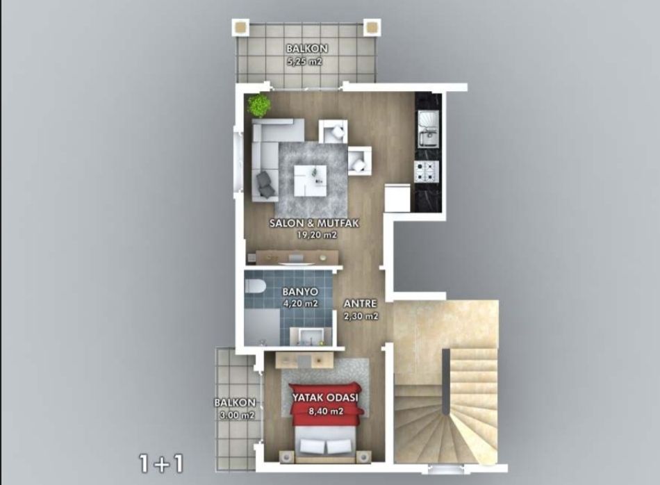 Appartamento a Fethiye, Turchia, 50 m² - foto 2