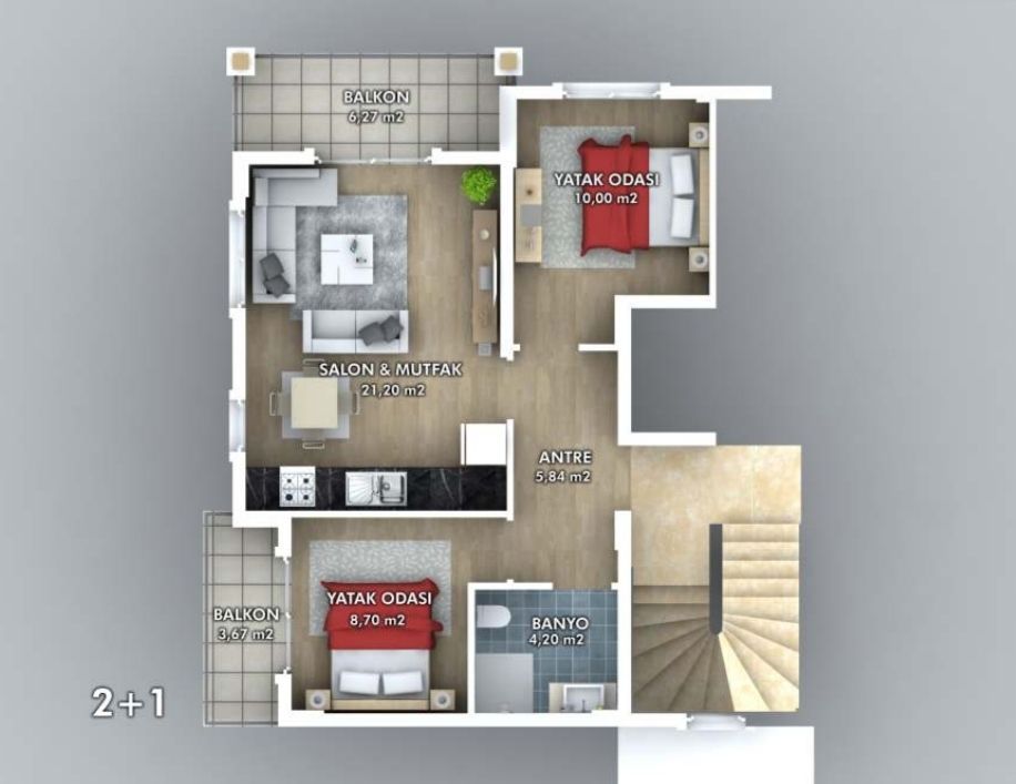 Appartamento a Fethiye, Turchia, 50 m² - foto 3