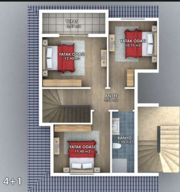 Appartamento a Fethiye, Turchia, 50 m² - foto 4