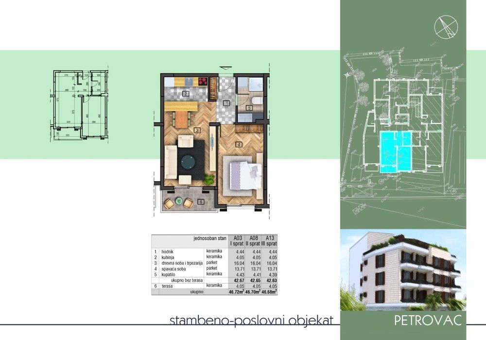 Wohnung in Petrovac, Montenegro, 41 m² - Foto 3