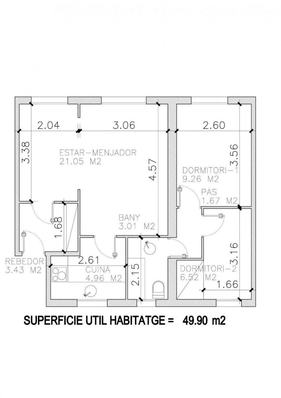 Appartamento a Barcellona, Spagna, 57 m² - foto 6
