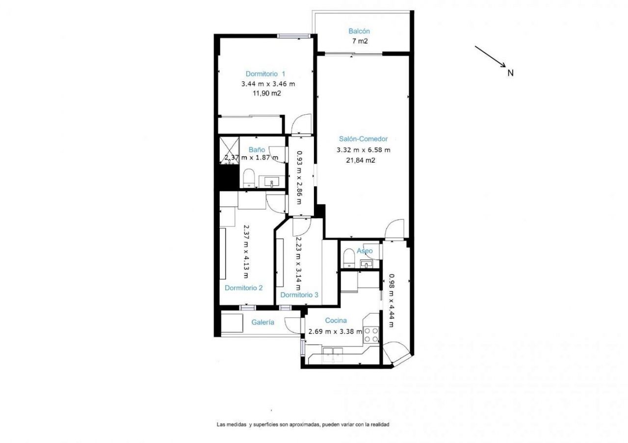 Appartamento a Barcellona, Spagna, 90 m² - foto 13