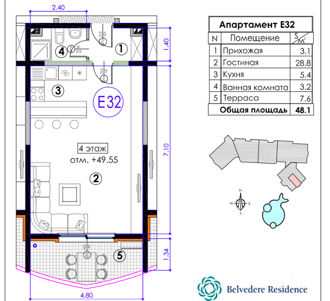 Proprietà commerciale a Becici, Montenegro, 48 m² - foto 3
