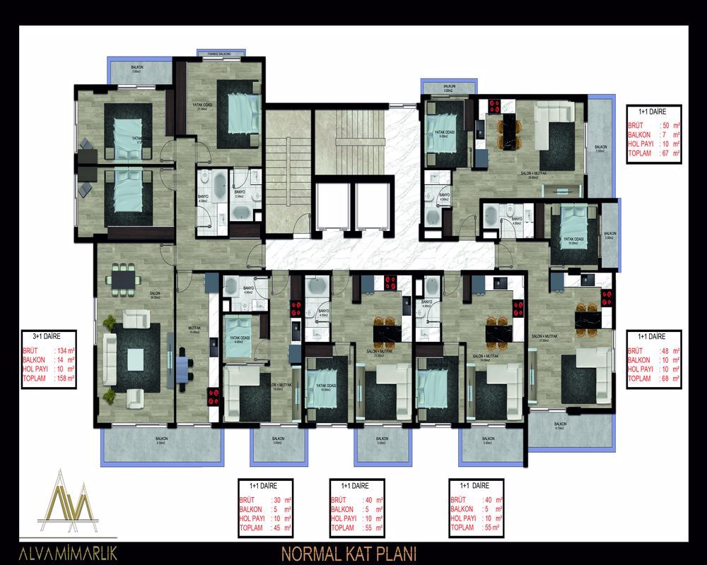 Apartment in Alanya, Türkei, 55 m² - Foto 6