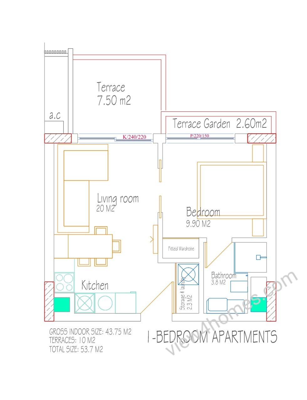 Appartement à Sidé, Turquie, 55 m² - image 15