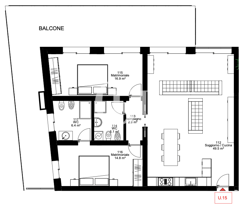 Apartamento por Lago de Garda, Italia, 130 m² - imagen 7