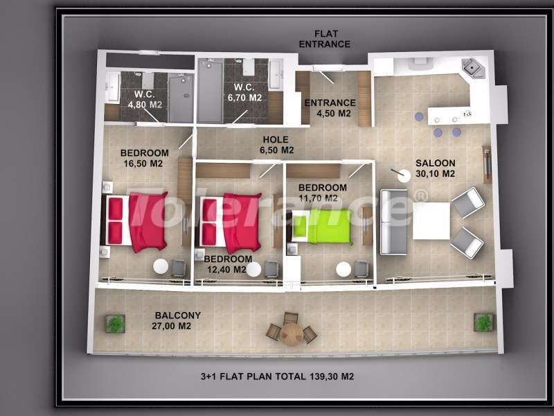 Appartamenti a Alanya, Turchia, 62 m² - foto 8