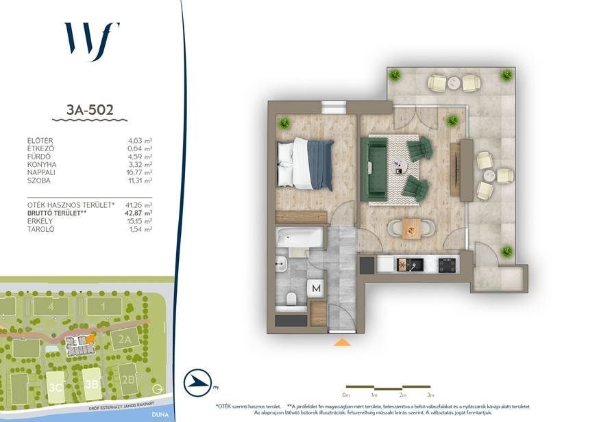 Appartement à Budapest, Hongrie, 43 m² - image 2