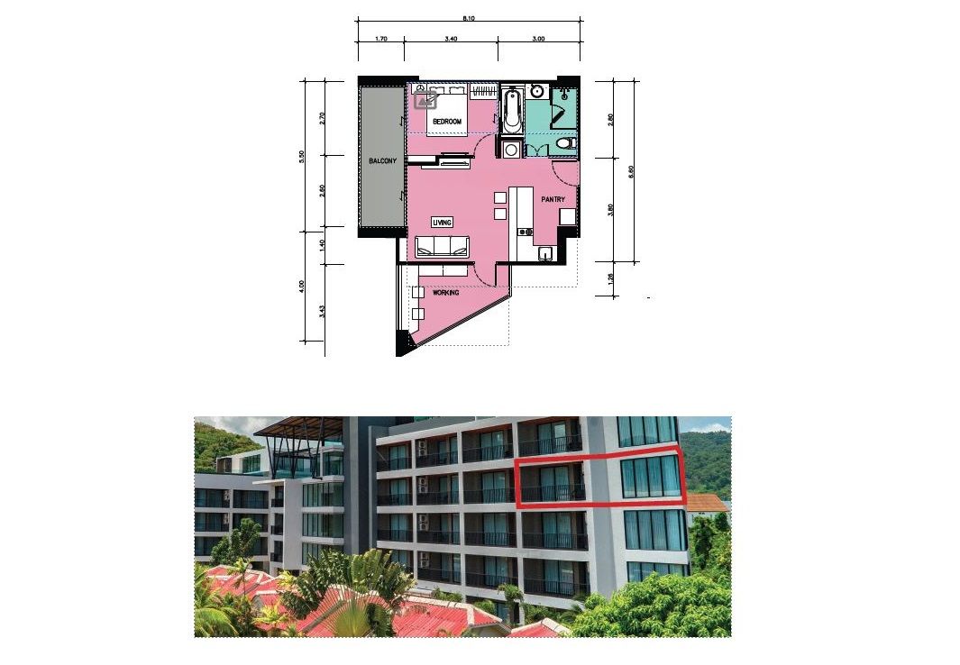 Appartamento sull'isola di Phuket, Thailandia, 60 m² - foto 2