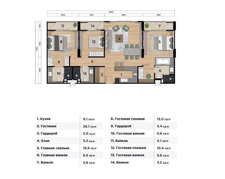 Apartment on Phuket Island, Thailand, 120.9 m² - picture 2