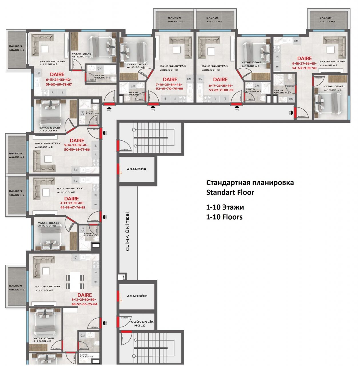 Appartamento a Alanya, Turchia, 50 m² - foto 11