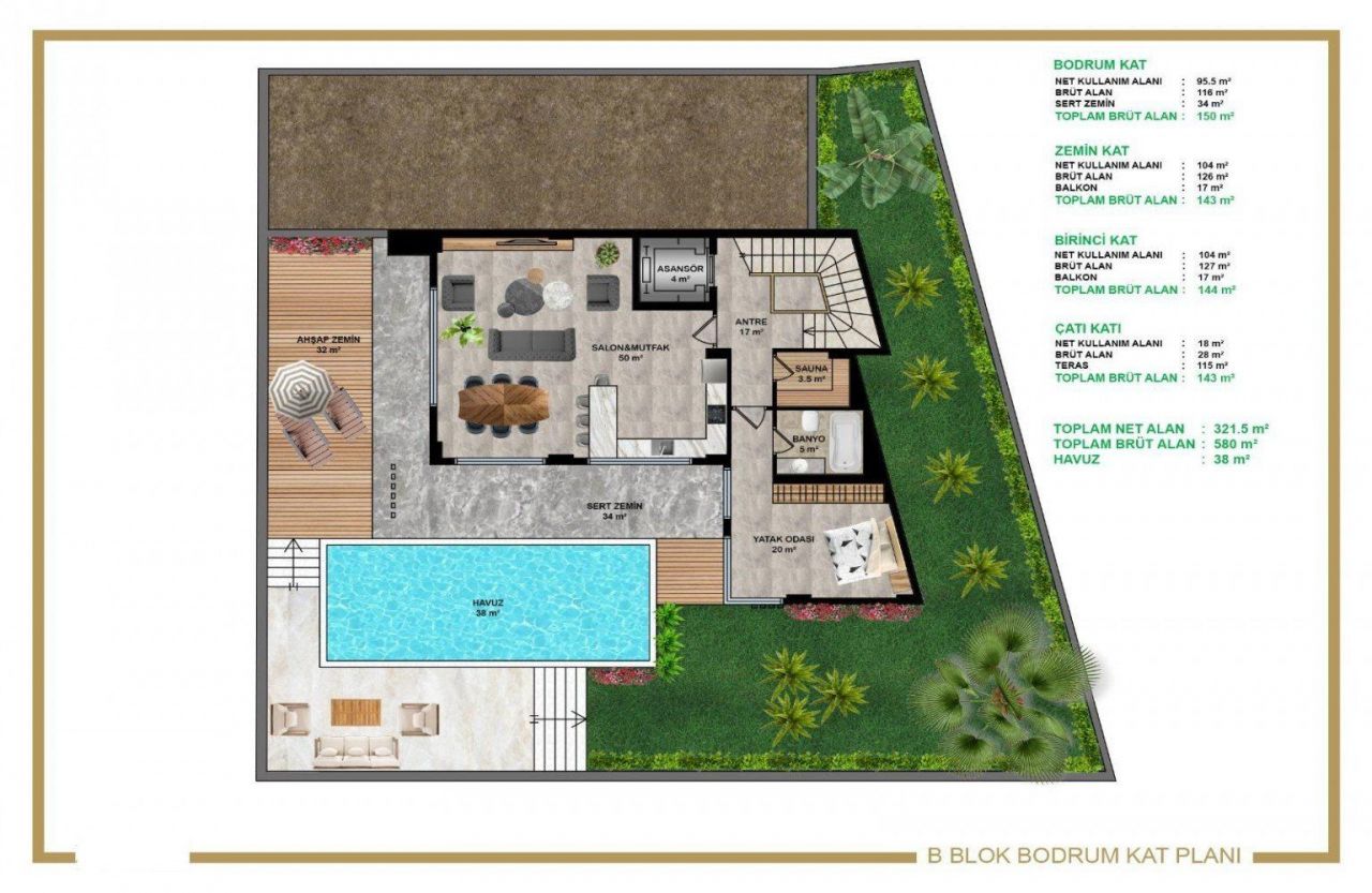 Villa à Alanya, Turquie, 658 m² - image 14