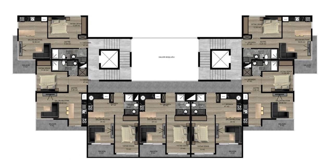 Flat in Alanya, Turkey, 54 m² - picture 17