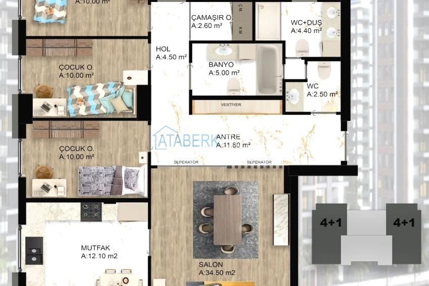 Wohnung in Antalya, Türkei, 83 m² - Foto 15