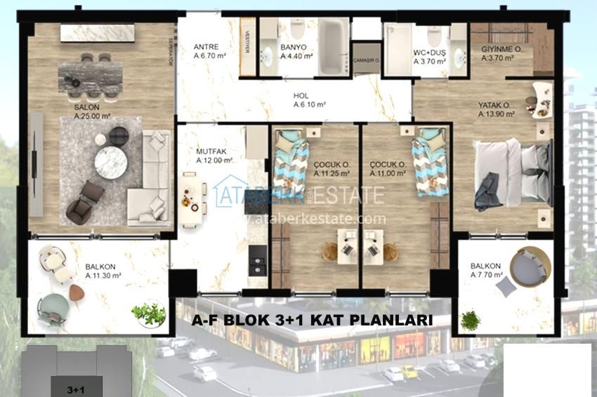 Wohnung in Antalya, Türkei, 83 m² - Foto 14