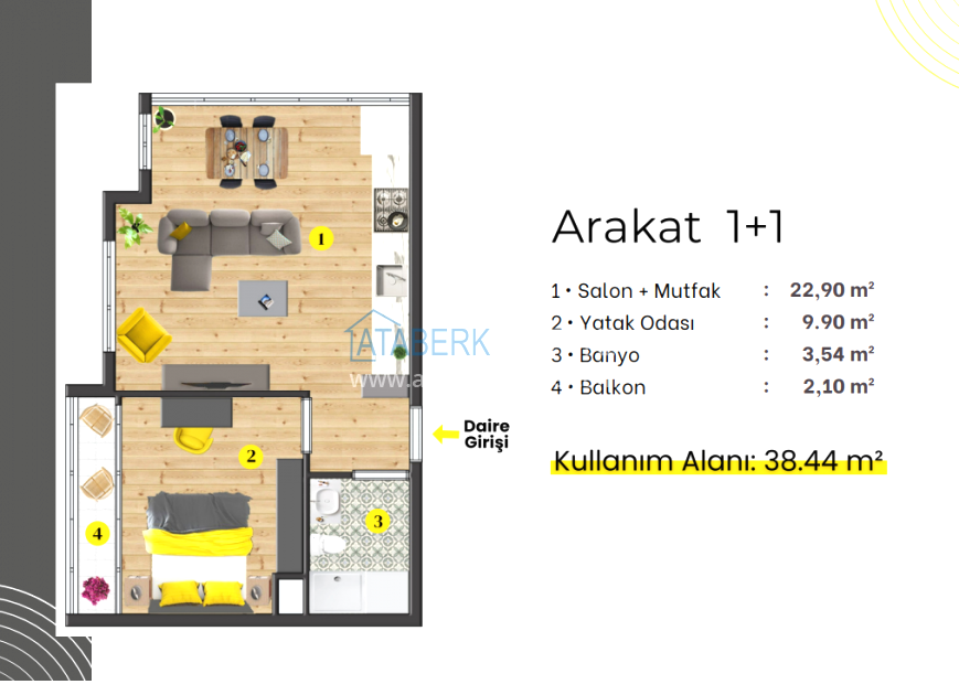 Flat in Antalya, Turkey, 39 m² - picture 18
