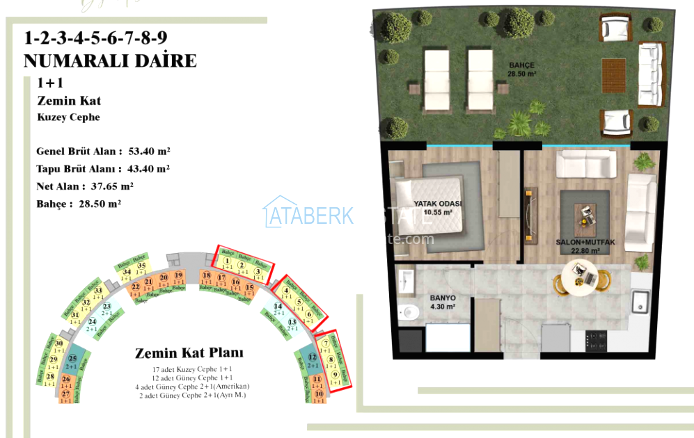 Piso en Antalya, Turquia, 42 m² - imagen 9