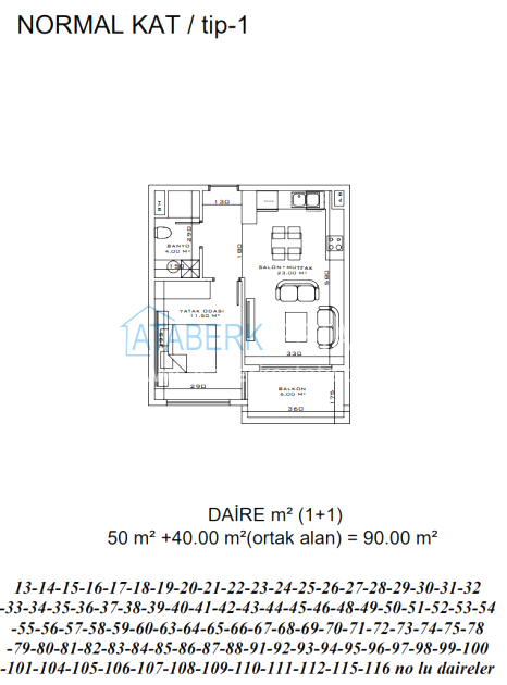 Flat in Antalya, Turkey, 50 m² - picture 8