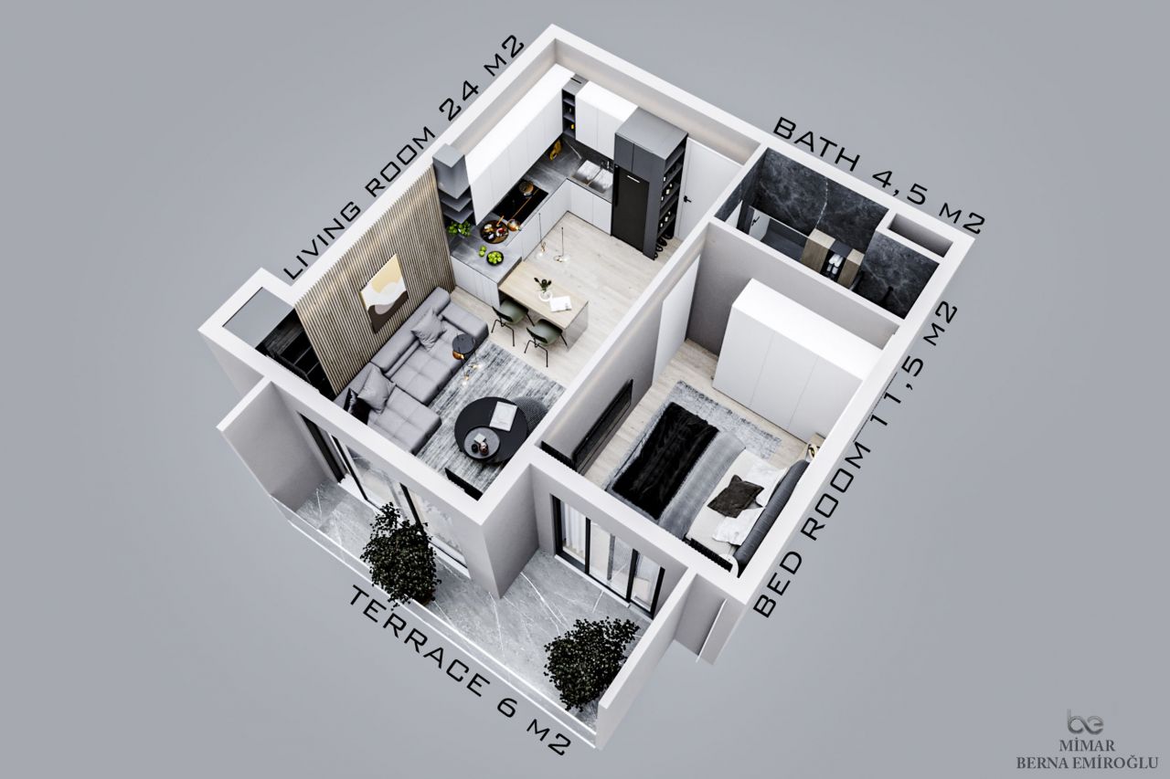 Appartamento a Alanya, Turchia, 58 m² - foto 6