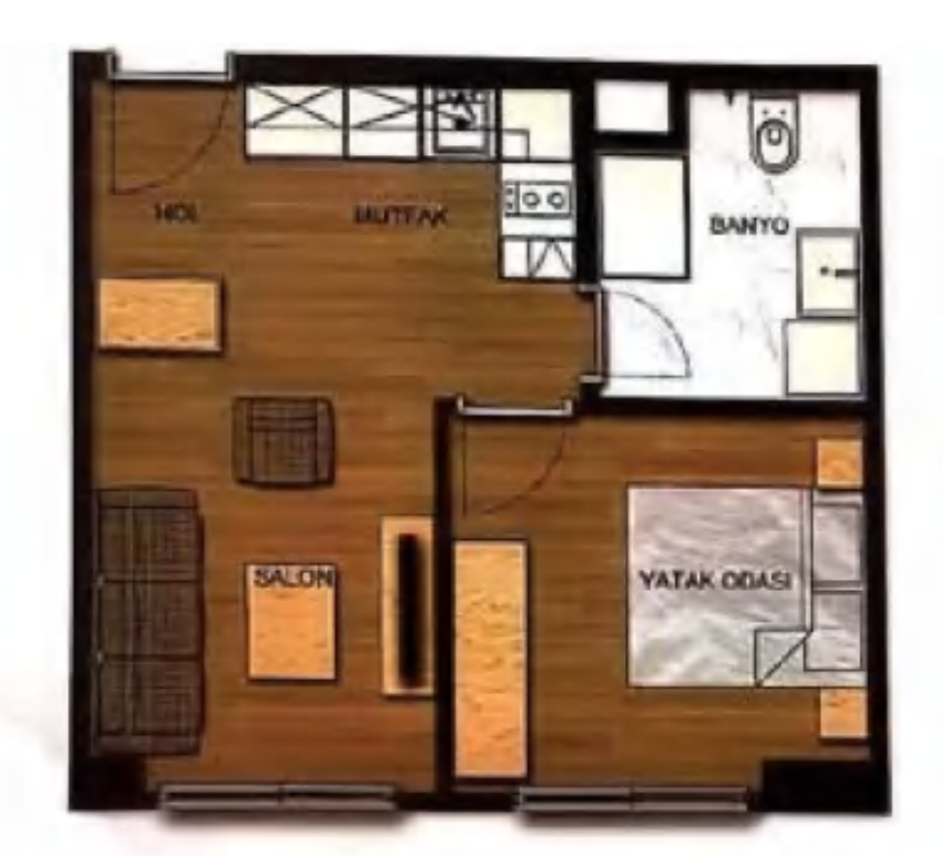 Appartamenti a Istanbul, Turchia, 47 m² - foto 1