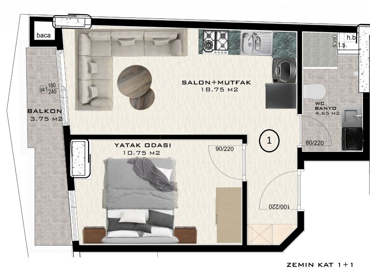 Appartement à Alanya, Turquie, 50 m² - image 14