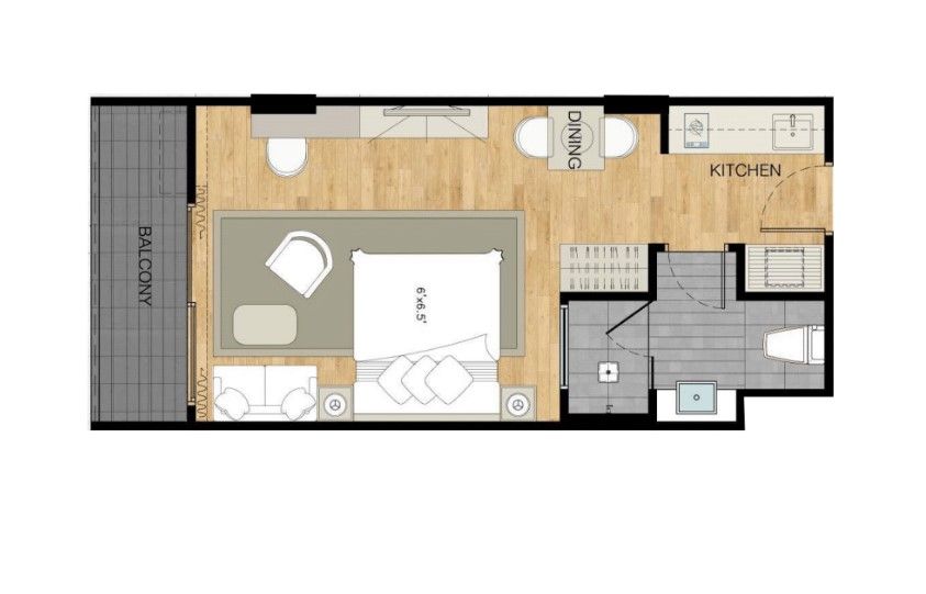 Studio in Insel Phuket, Thailand, 36.8 m² - Foto 2