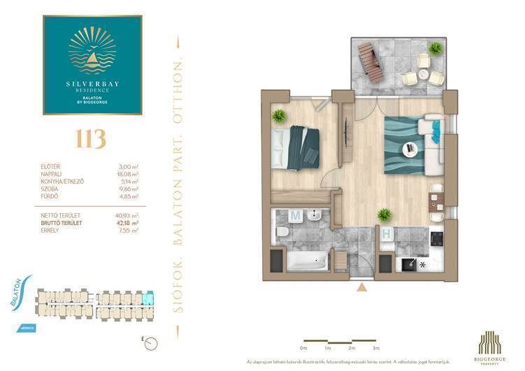 Appartamento a Siofok, Ungheria, 40 m² - foto 6