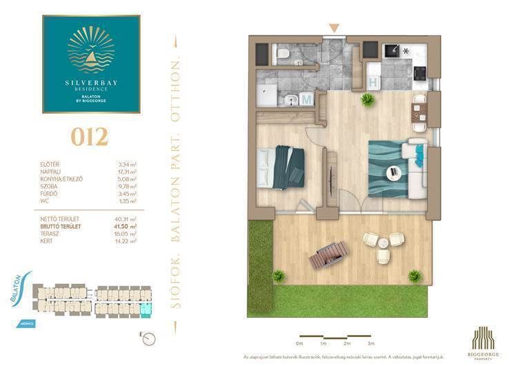 Appartamento a Siofok, Ungheria, 40 m² - foto 3