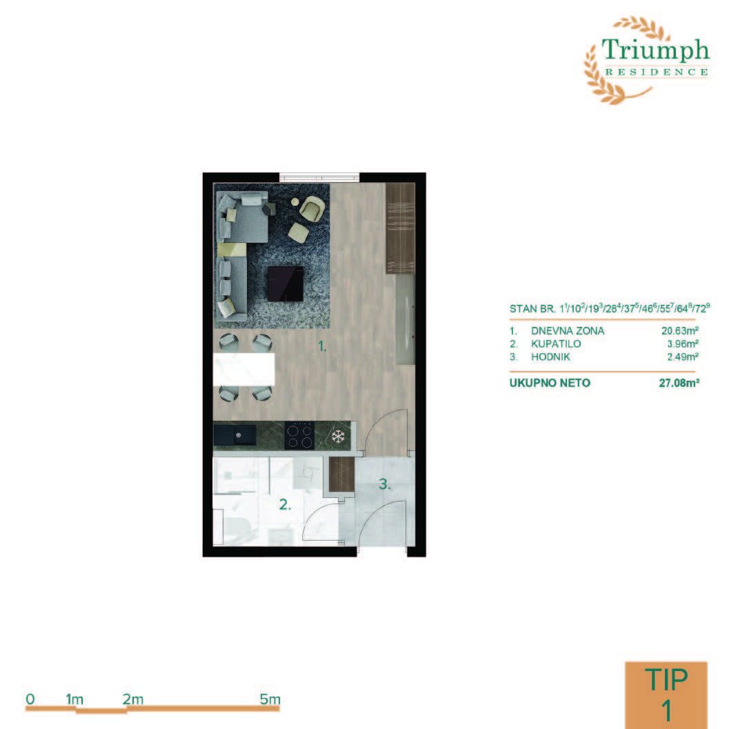 Flat in Bar, Montenegro, 27 m² - picture 12