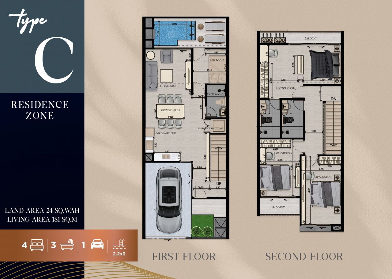 Villa en Pattaya, Tailandia, 180 m² - imagen 9