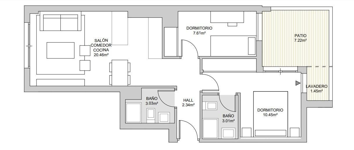 Wohnung in Malaga, Spanien, 56 m² - Foto 5