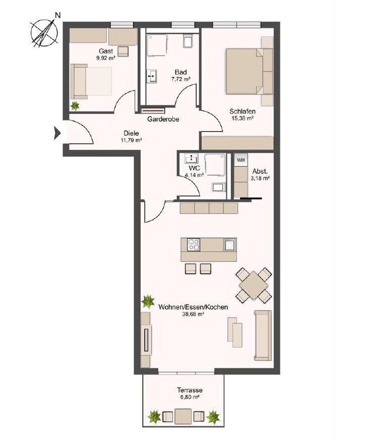 Wohnung in Duisburg, Deutschland, 91.38 m² - Foto 11