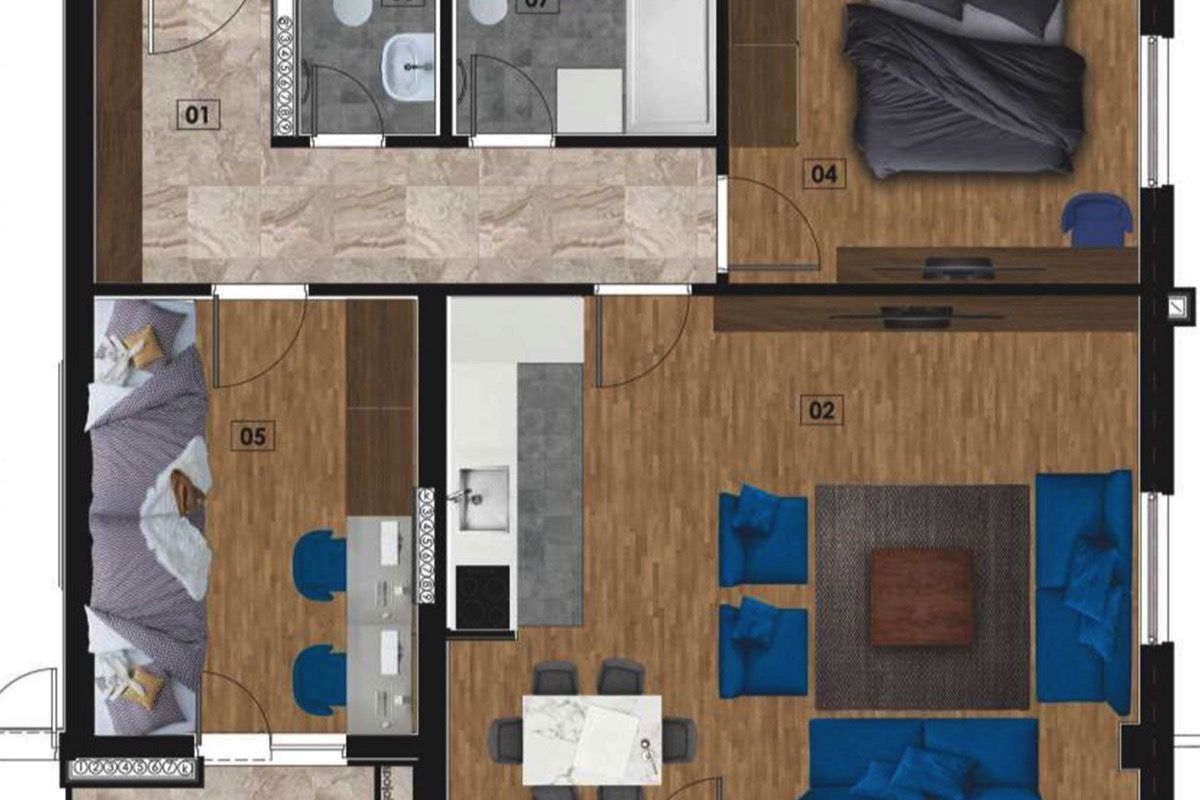 Wohnung in Budva, Montenegro, 75 m² - Foto 4