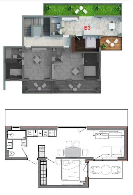 Wohnung in Tivat, Montenegro, 47 m² - Foto 6