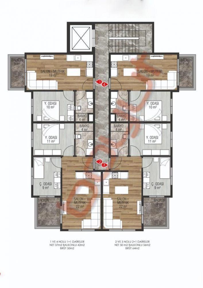 Appartamento a Alanya, Turchia, 50 m² - foto 7