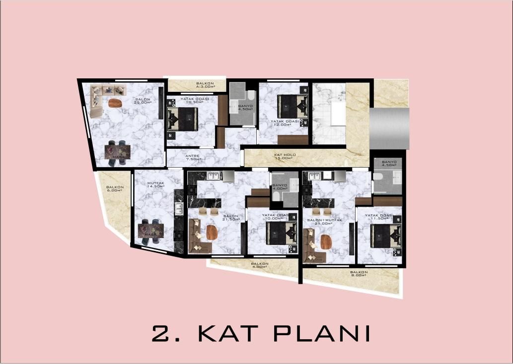 Piso en Alanya, Turquia, 45 m² - imagen 18