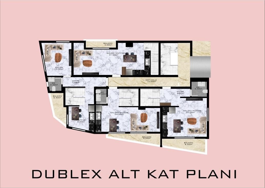 Piso en Alanya, Turquia, 45 m² - imagen 19