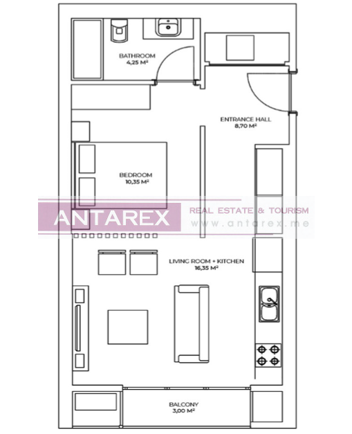 Terreno en Morinj, Montenegro, 1 465 m² - imagen 4