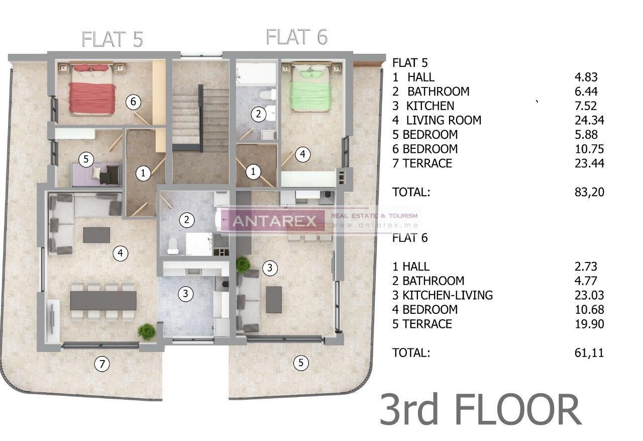 Apartment in Krasici, Montenegro, 90 m² - Foto 9