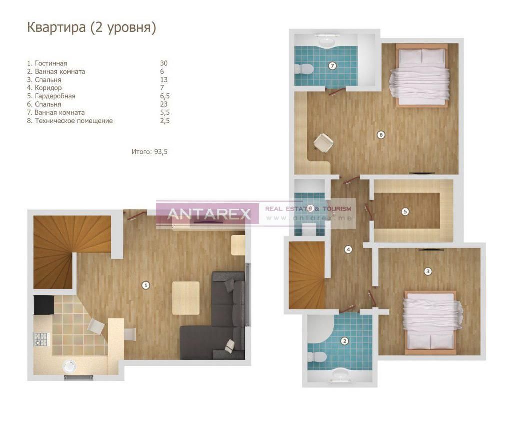 Apartment in Tivat, Montenegro, 93 m² - picture 12