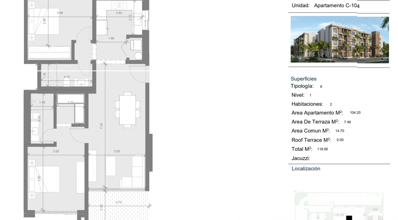 Piso en Punta Cana, República Dominicana, 65 m² - imagen 17