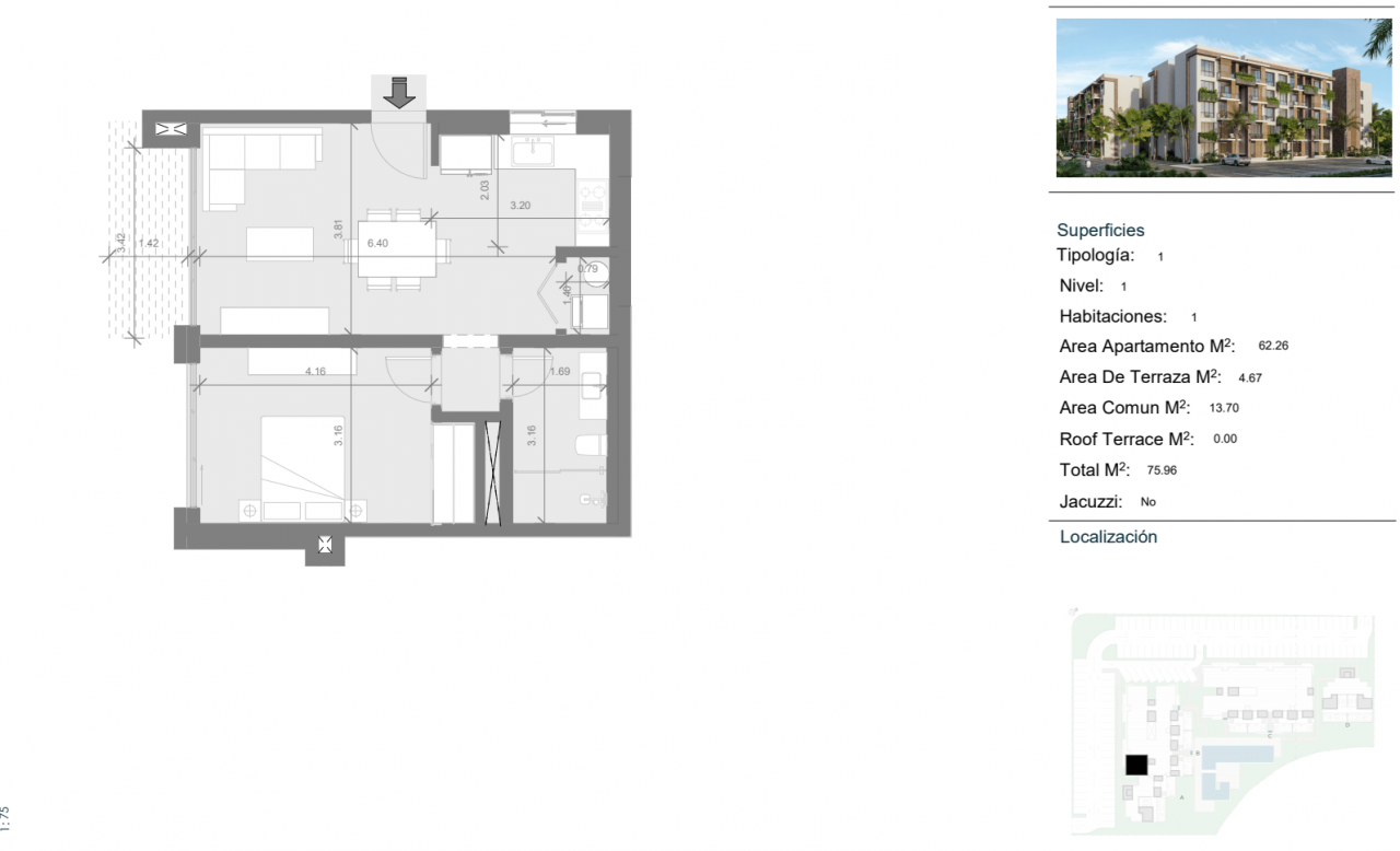 Piso en Punta Cana, República Dominicana, 65 m² - imagen 18
