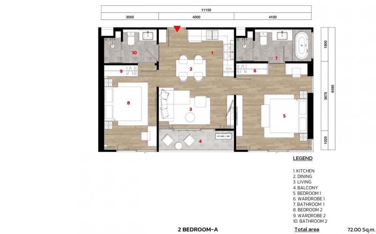 Appartamenti a Phuket, Thailandia, 72 m² - foto 8
