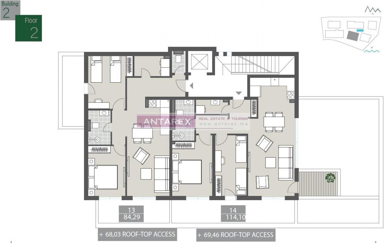 Apartment in Tivat, Montenegro, 120 m² - picture 14