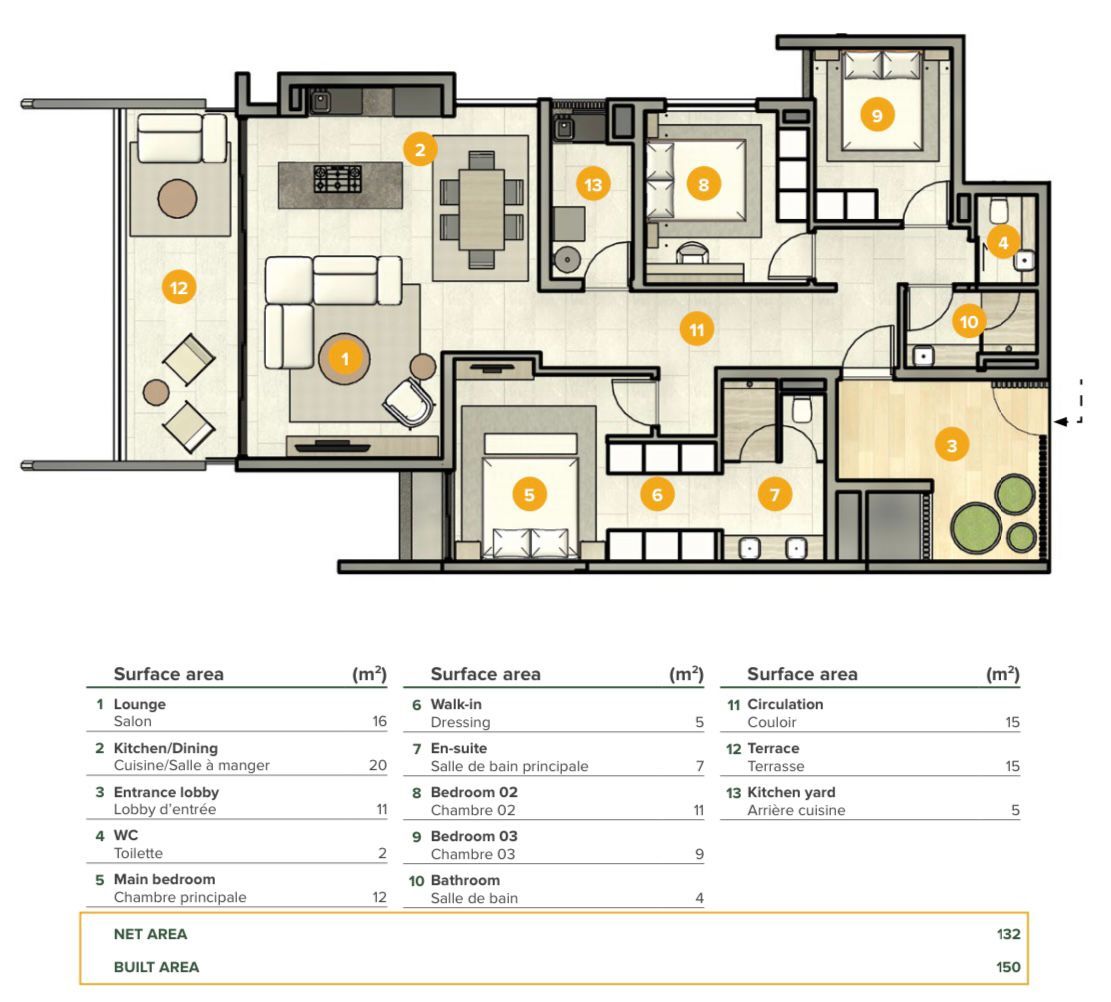 Apartment in Tamarin, Mauritius, 150 m² - Foto 5