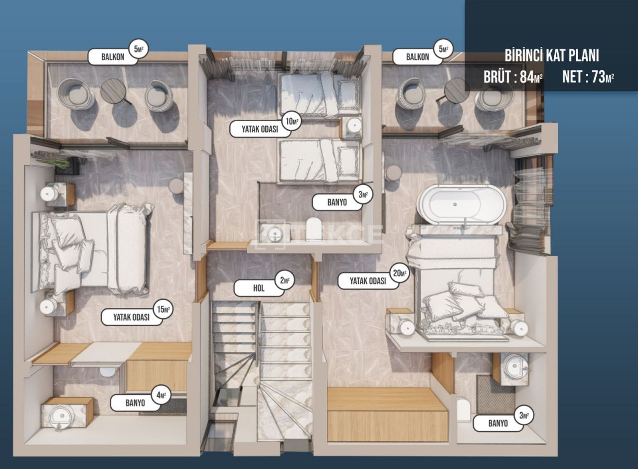 Villa en Fethiye, Turquia, 233 m² - imagen 10