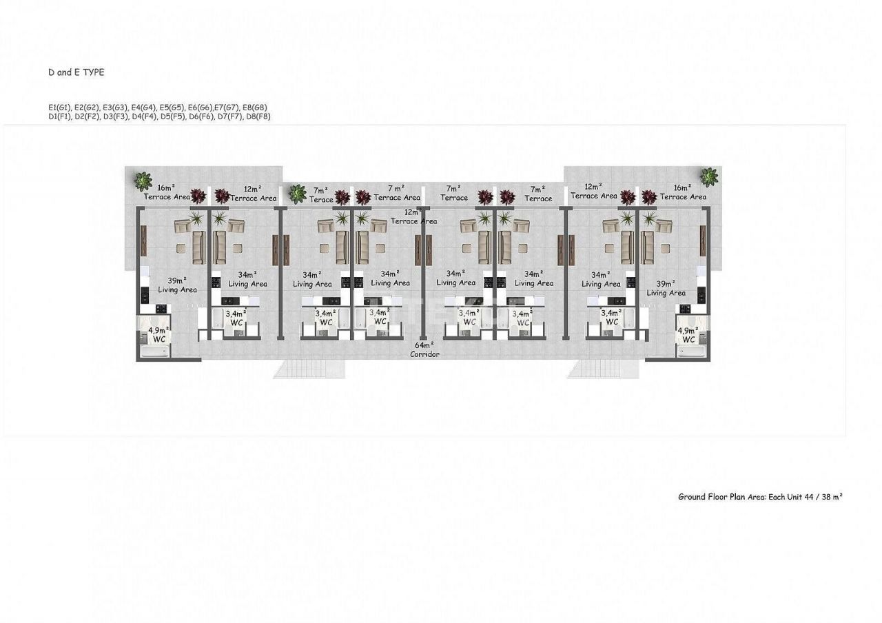 Appartamenti a Kyrenia, Cipro, 89 m² - foto 17