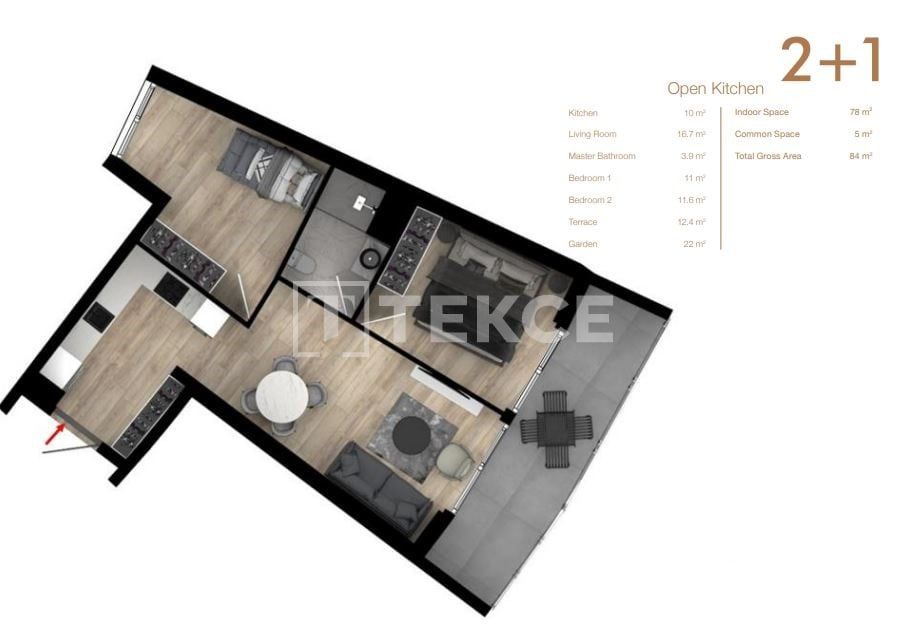 Apartamento en İskele, Chipre, 84 m² - imagen 17