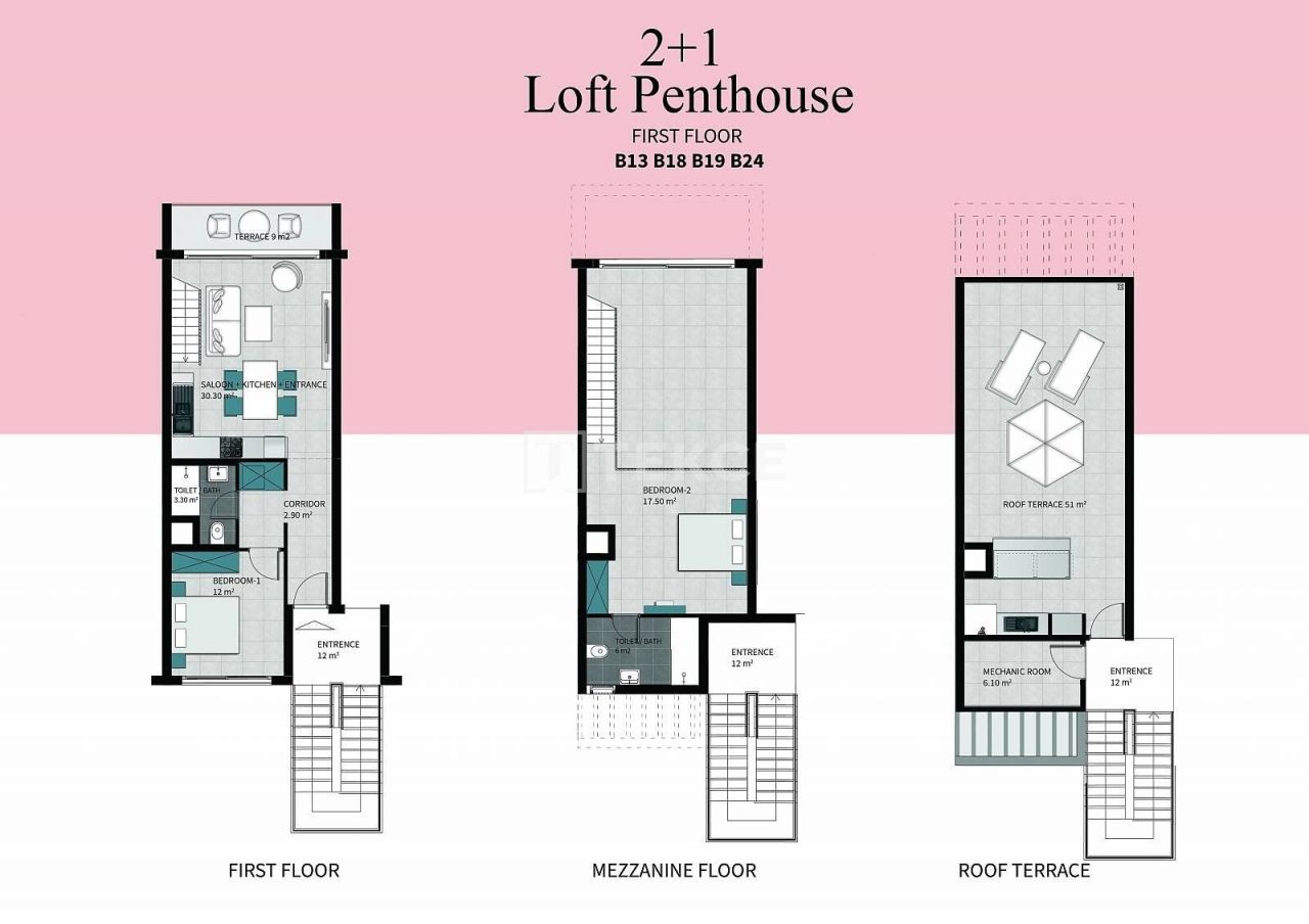 Ático en Kyrenia, Chipre, 73 m² - imagen 9