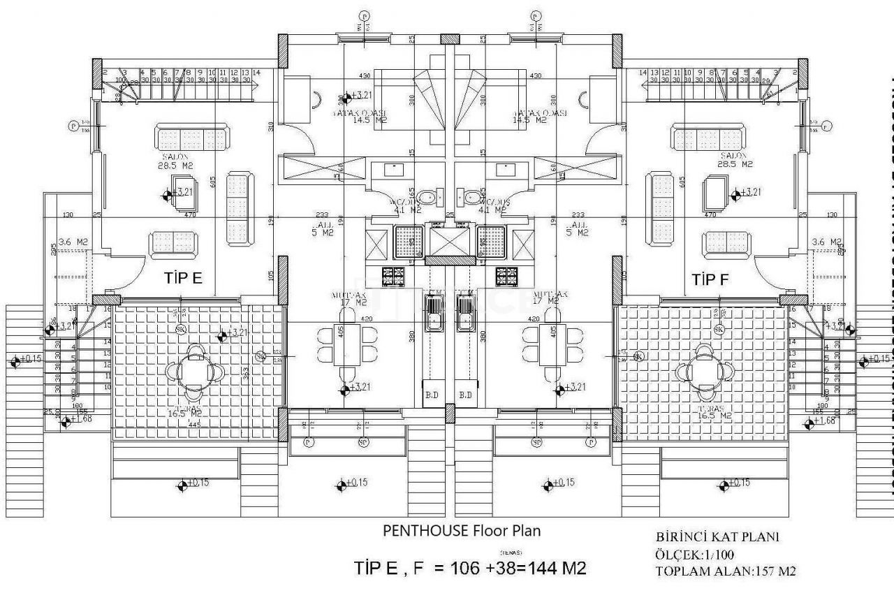 Penthouse in Kyrenia, Zypern, 144 m² - Foto 12